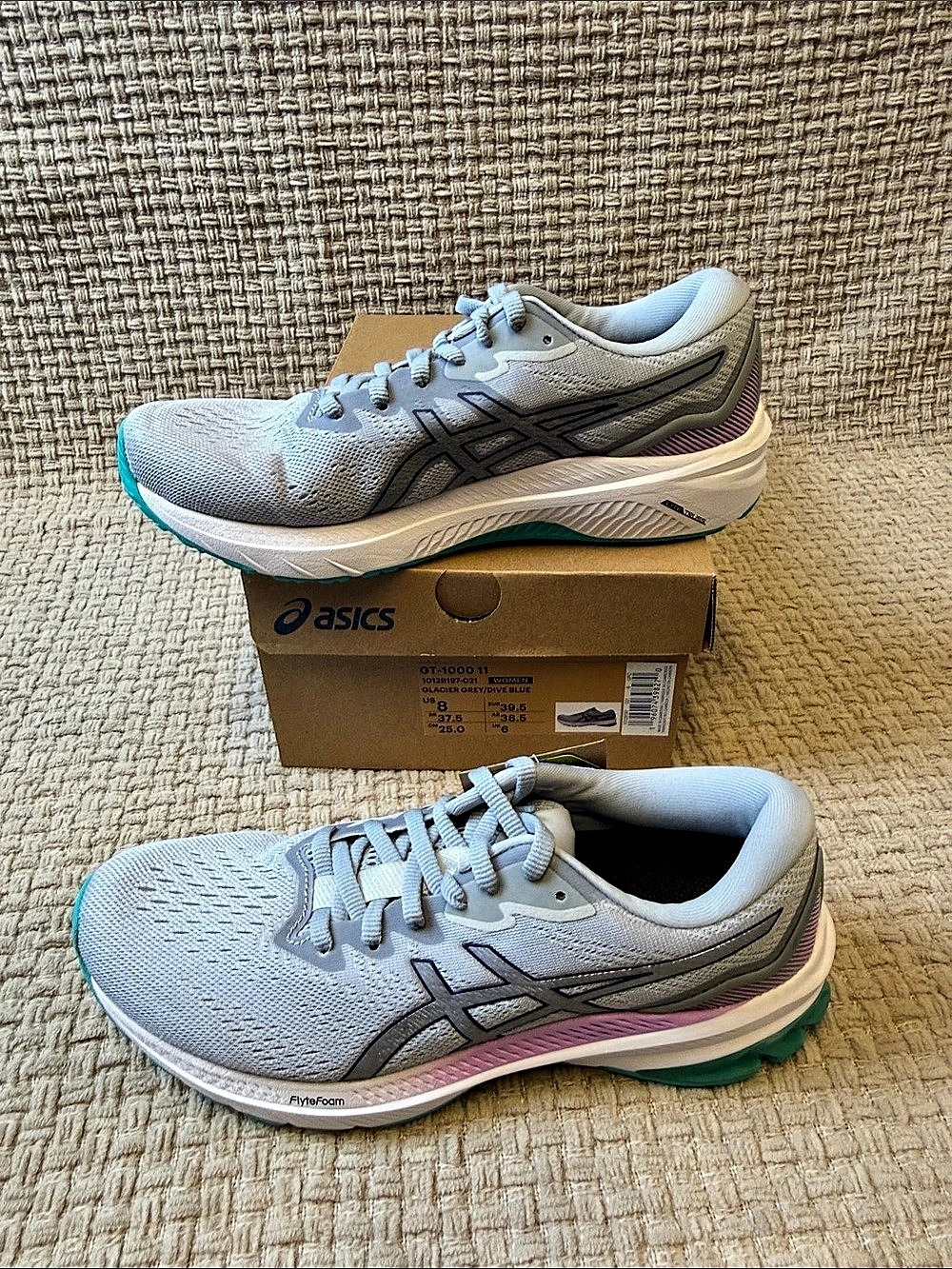 ASICS GT-1000 8 Women's Running Shoes Gray Pink US 8.5 NWT